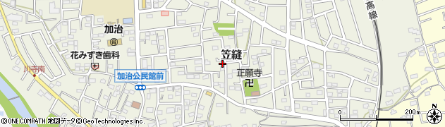 埼玉県飯能市笠縫90周辺の地図