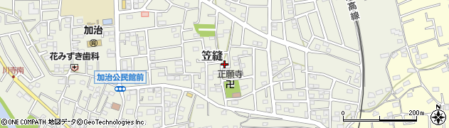 埼玉県飯能市笠縫172周辺の地図