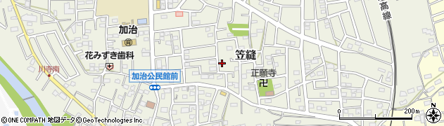 埼玉県飯能市笠縫86周辺の地図