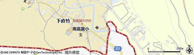 埼玉県飯能市下直竹1159周辺の地図