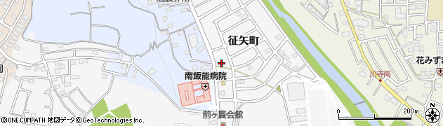 埼玉県飯能市征矢町19周辺の地図
