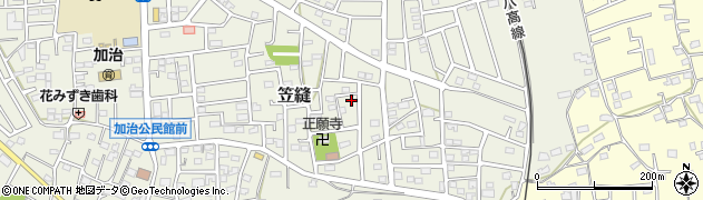 埼玉県飯能市笠縫176周辺の地図