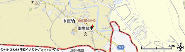 埼玉県飯能市下直竹30周辺の地図