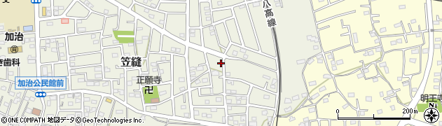 埼玉県飯能市笠縫268周辺の地図