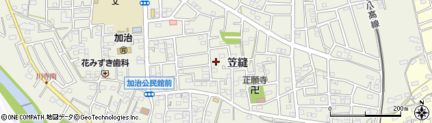 埼玉県飯能市笠縫87周辺の地図