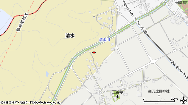 〒919-0226 福井県南条郡南越前町清水の地図