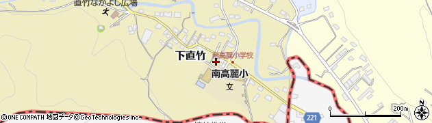 埼玉県飯能市下直竹121周辺の地図