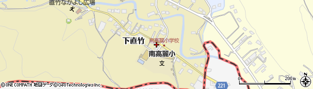 埼玉県飯能市下直竹122周辺の地図