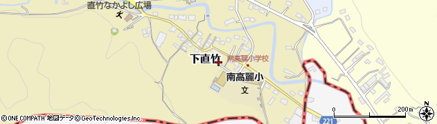 埼玉県飯能市下直竹113周辺の地図