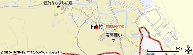 埼玉県飯能市下直竹106周辺の地図