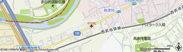 牛沢町周辺の地図