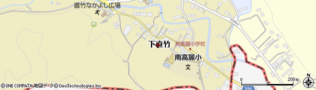 埼玉県飯能市下直竹107周辺の地図
