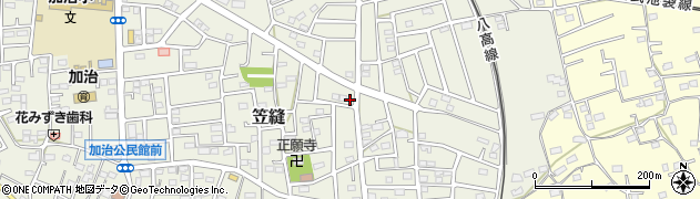 埼玉県飯能市笠縫178周辺の地図