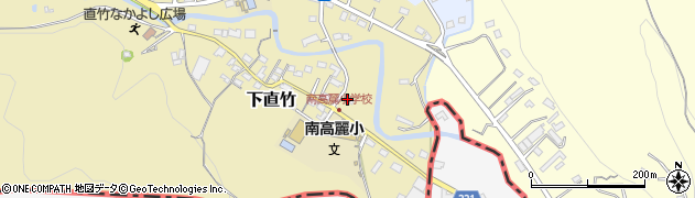 埼玉県飯能市下直竹40周辺の地図