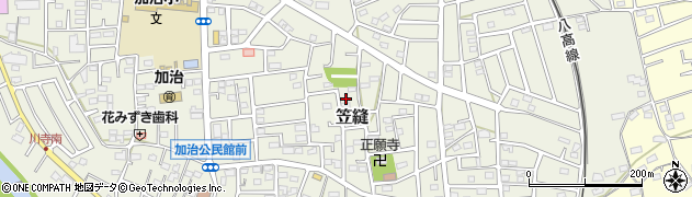 埼玉県飯能市笠縫95周辺の地図