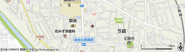 埼玉県飯能市笠縫65周辺の地図