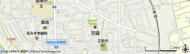 埼玉県飯能市笠縫94周辺の地図