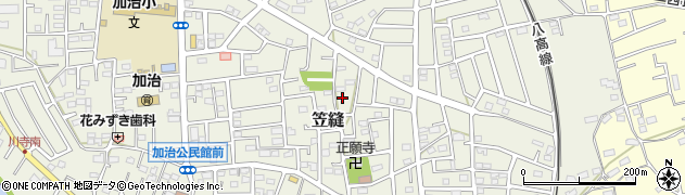 埼玉県飯能市笠縫168周辺の地図