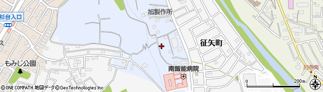 埼玉県飯能市矢颪401周辺の地図