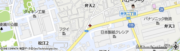 埼玉県　警察署草加警察署弁天町交番周辺の地図