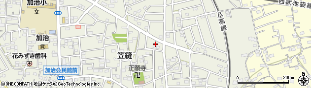 埼玉県飯能市笠縫278周辺の地図