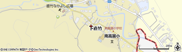 埼玉県飯能市下直竹99周辺の地図