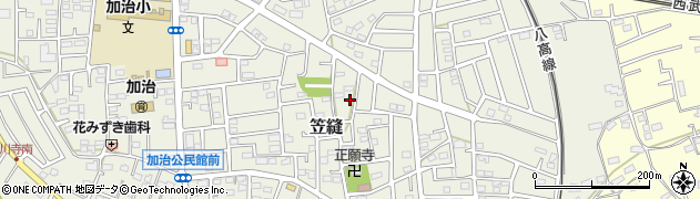 埼玉県飯能市笠縫169周辺の地図