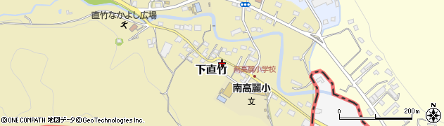 埼玉県飯能市下直竹105周辺の地図