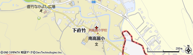 埼玉県飯能市下直竹52周辺の地図
