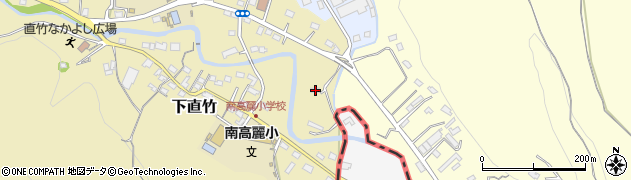埼玉県飯能市下直竹1156周辺の地図