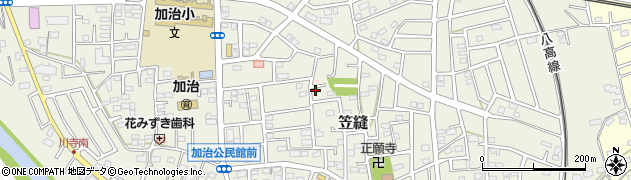 埼玉県飯能市笠縫88周辺の地図