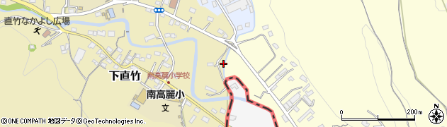 埼玉県飯能市下直竹1154周辺の地図