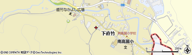 埼玉県飯能市下直竹95周辺の地図