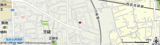埼玉県飯能市笠縫267周辺の地図