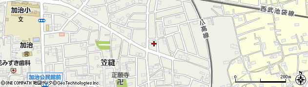 埼玉県飯能市笠縫270周辺の地図