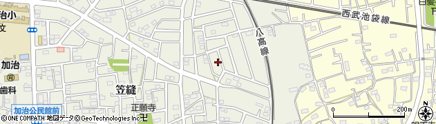 埼玉県飯能市笠縫264周辺の地図