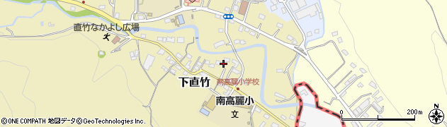埼玉県飯能市下直竹57周辺の地図