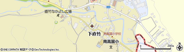 埼玉県飯能市下直竹65周辺の地図