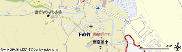 埼玉県飯能市下直竹61周辺の地図