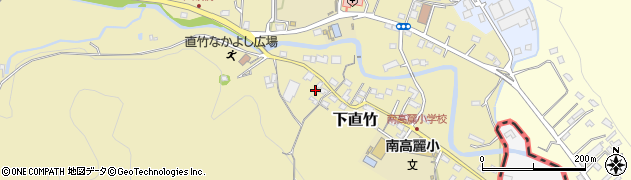 埼玉県飯能市下直竹91周辺の地図