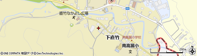 埼玉県飯能市下直竹88周辺の地図