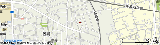 埼玉県飯能市笠縫265周辺の地図