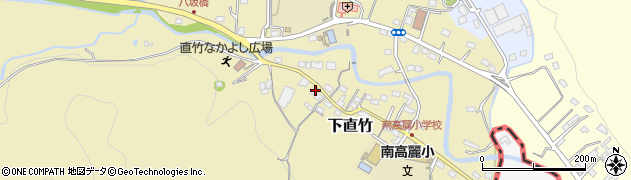 埼玉県飯能市下直竹89周辺の地図