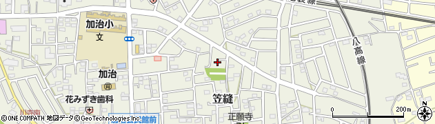 埼玉県飯能市笠縫97周辺の地図