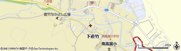 埼玉県飯能市下直竹66周辺の地図