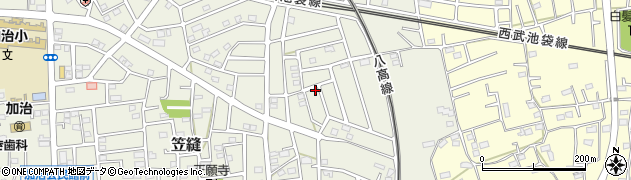 埼玉県飯能市笠縫266周辺の地図