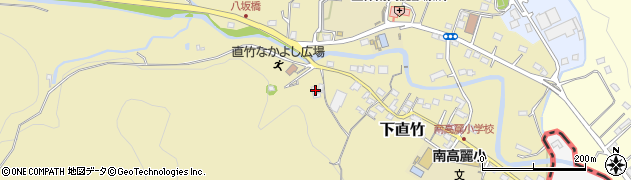 埼玉県飯能市下直竹167周辺の地図
