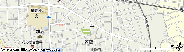 埼玉県飯能市笠縫164周辺の地図