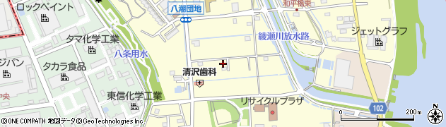埼玉県八潮市八條1850周辺の地図