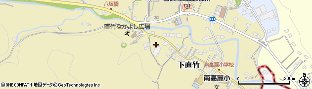 埼玉県飯能市下直竹84周辺の地図